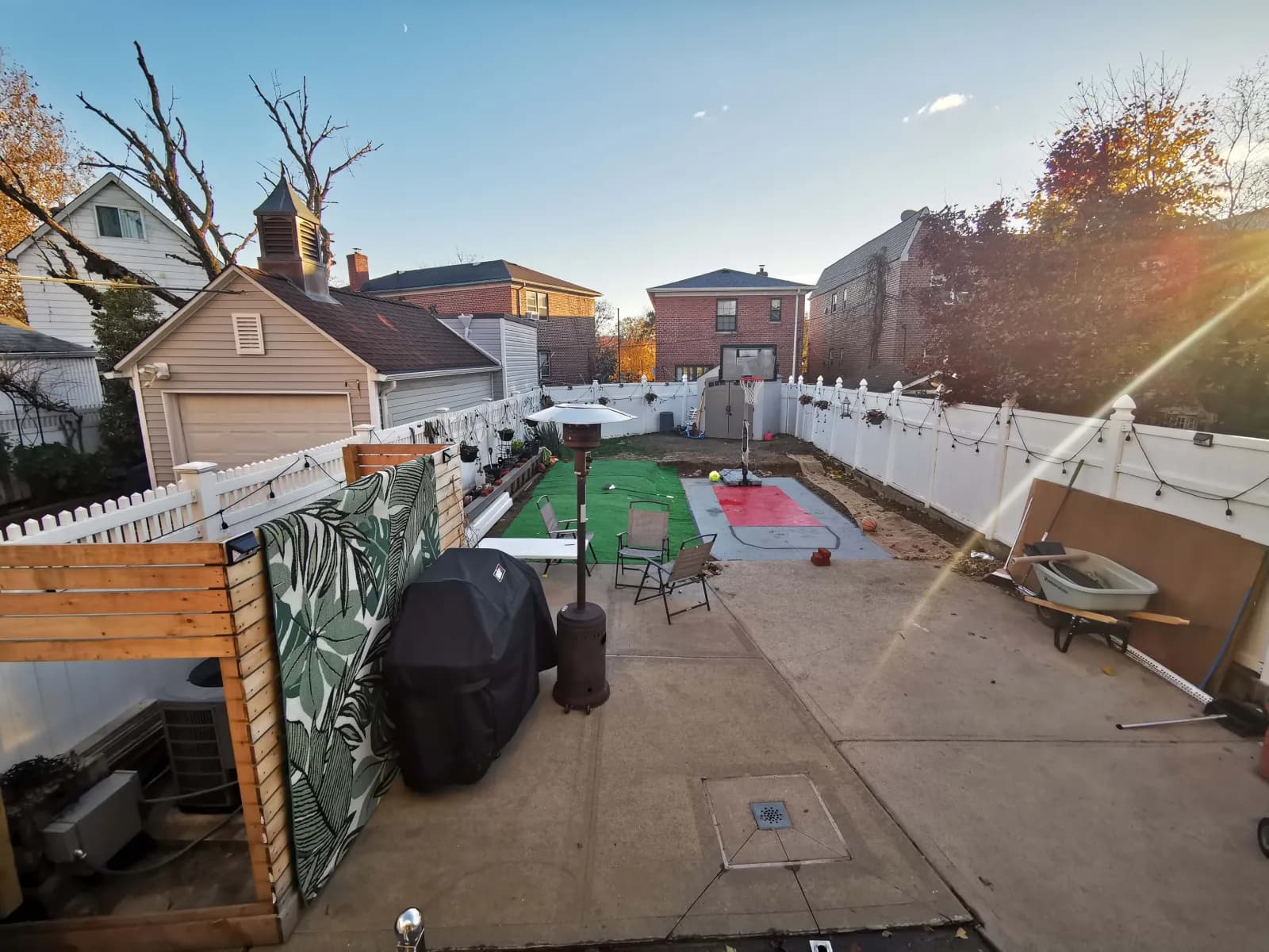 Backyard deck & plunge pool — 64-10 55th Ave, Queens — before